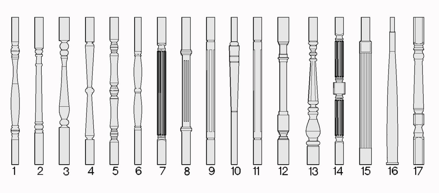 Деревянные балясины для лестниц